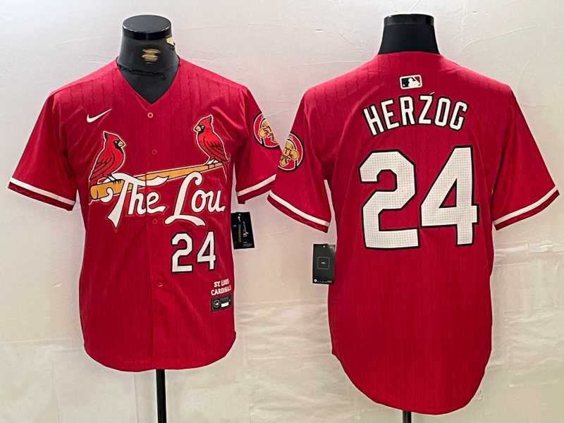 Men's St Louis Cardinals #24 Whitey Herzog Red 2024 City Connect Limited Stitched Baseball Jersey,We sell and wholesale Men's St Louis Cardinals #24 Whitey Herzog Red 2024 City Connect Limited Stitched Baseball Jersey on line form chian!